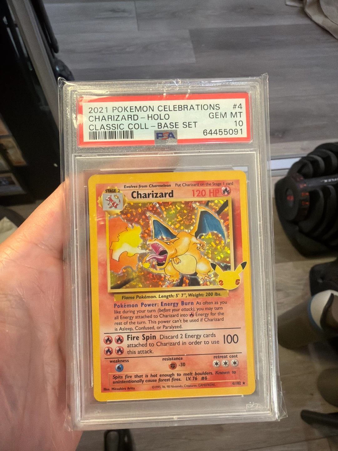 2021 Pokemon Celebrations Charizard Holo Base Set Card GEM MT 10