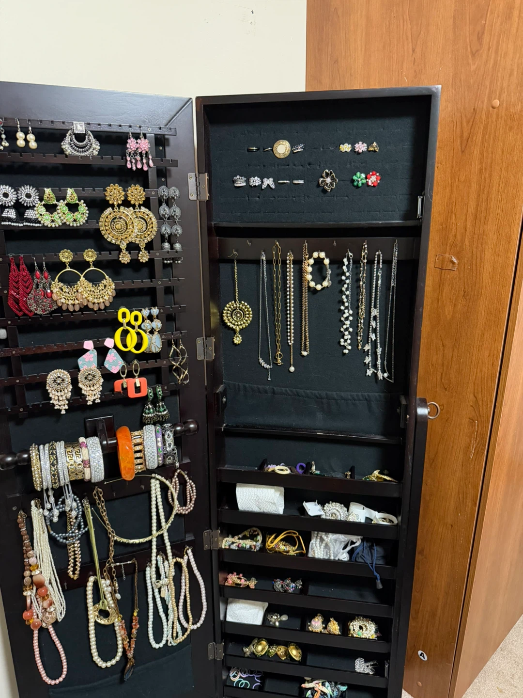 Standing Jewelry Armoire with Mirror - photo 3