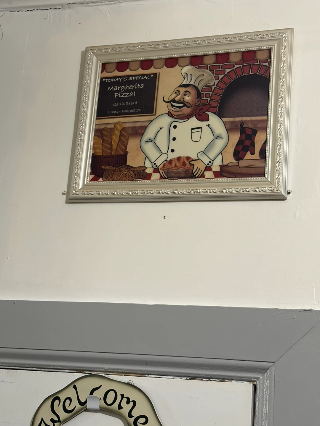 Framed Chef with Linguine Wall Art - photo 3