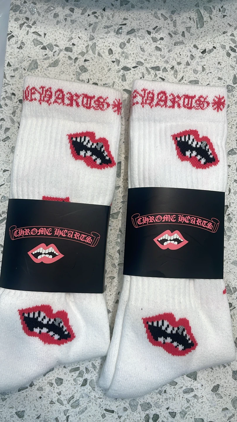 Pink Chrome Hearts Socks