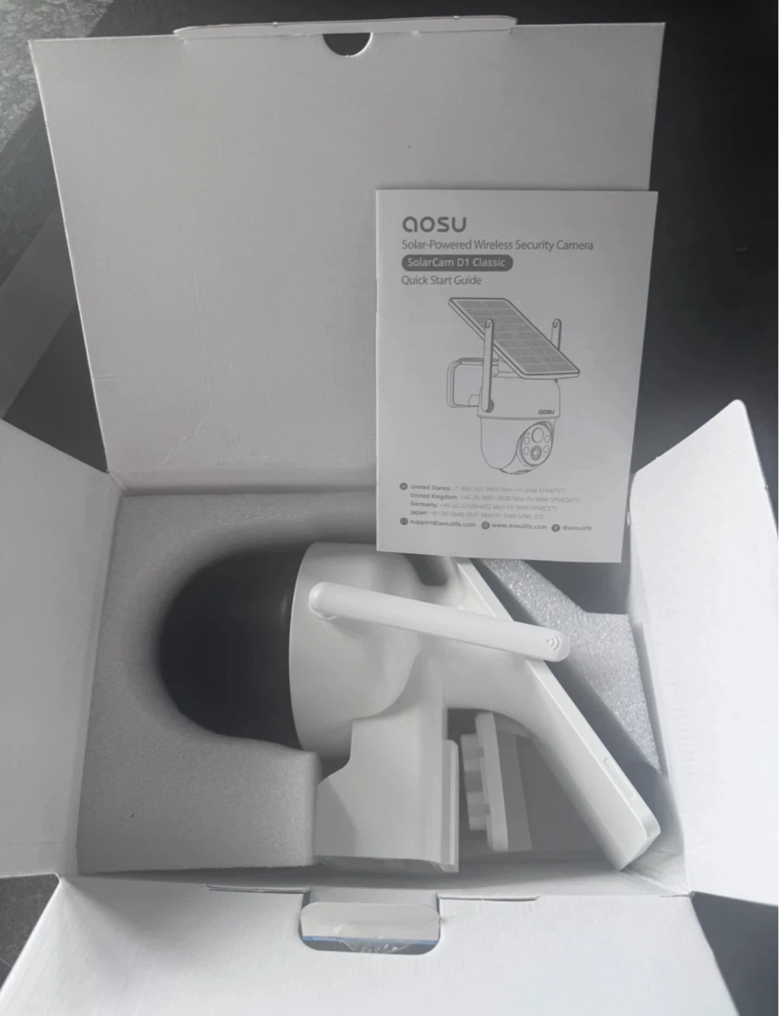 Solar powered wireless security camera