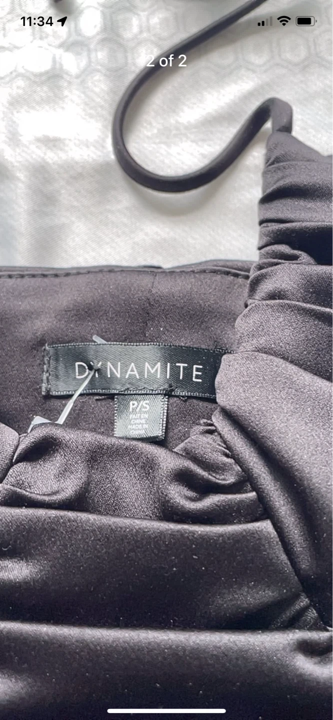 DYNAMITE Black Ruched Halter Crop Top - photo 2