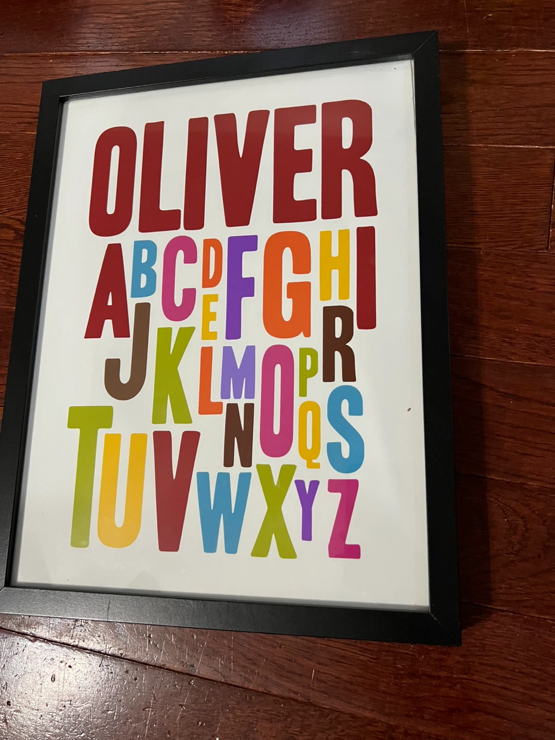 Framed Alphabet Print for Oliver ⚽️