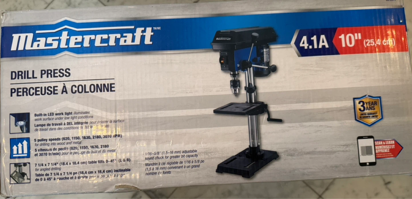 Mastercraft 4.1A 10" Drill Press - photo 2