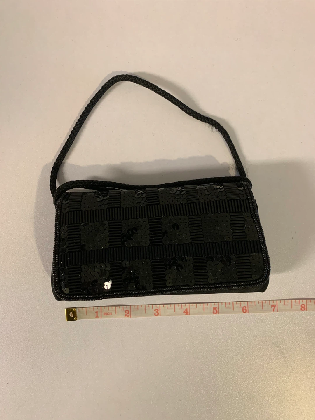 ⚽️ Black Beaded Clutch Purse Strap - photo 2