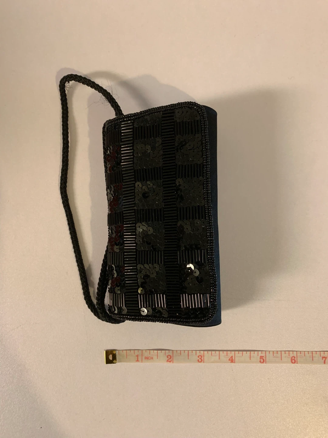 ⚽️ Black Beaded Clutch Purse Strap - photo 3