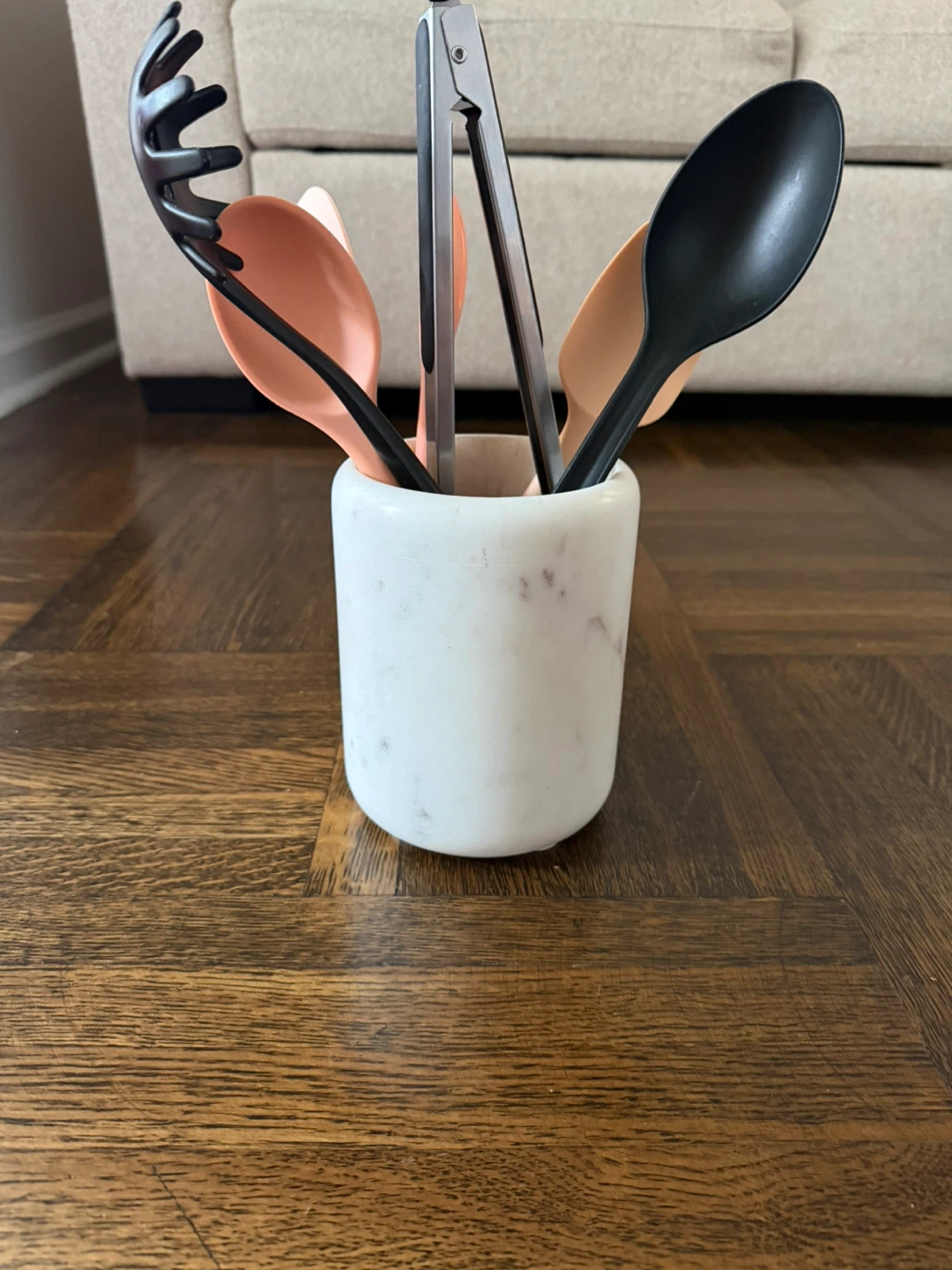 Marble Utensil Holder with Kitchen Utensils - photo 2