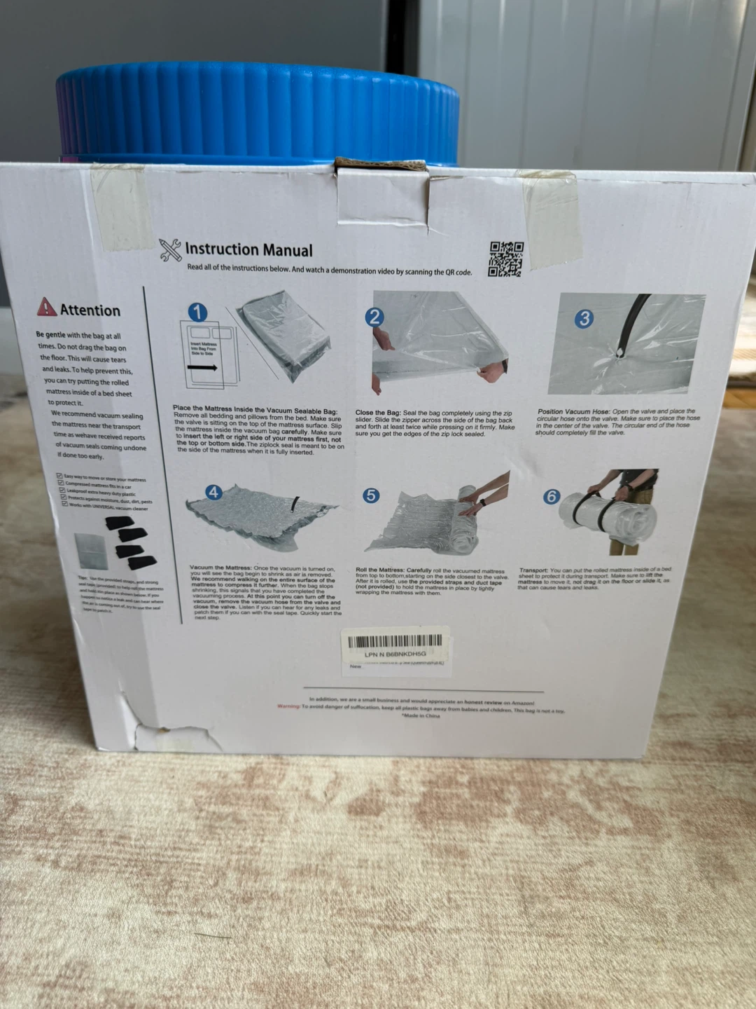 Queen Size Mattress Vacuum Bag - Compresses 85% - photo 2