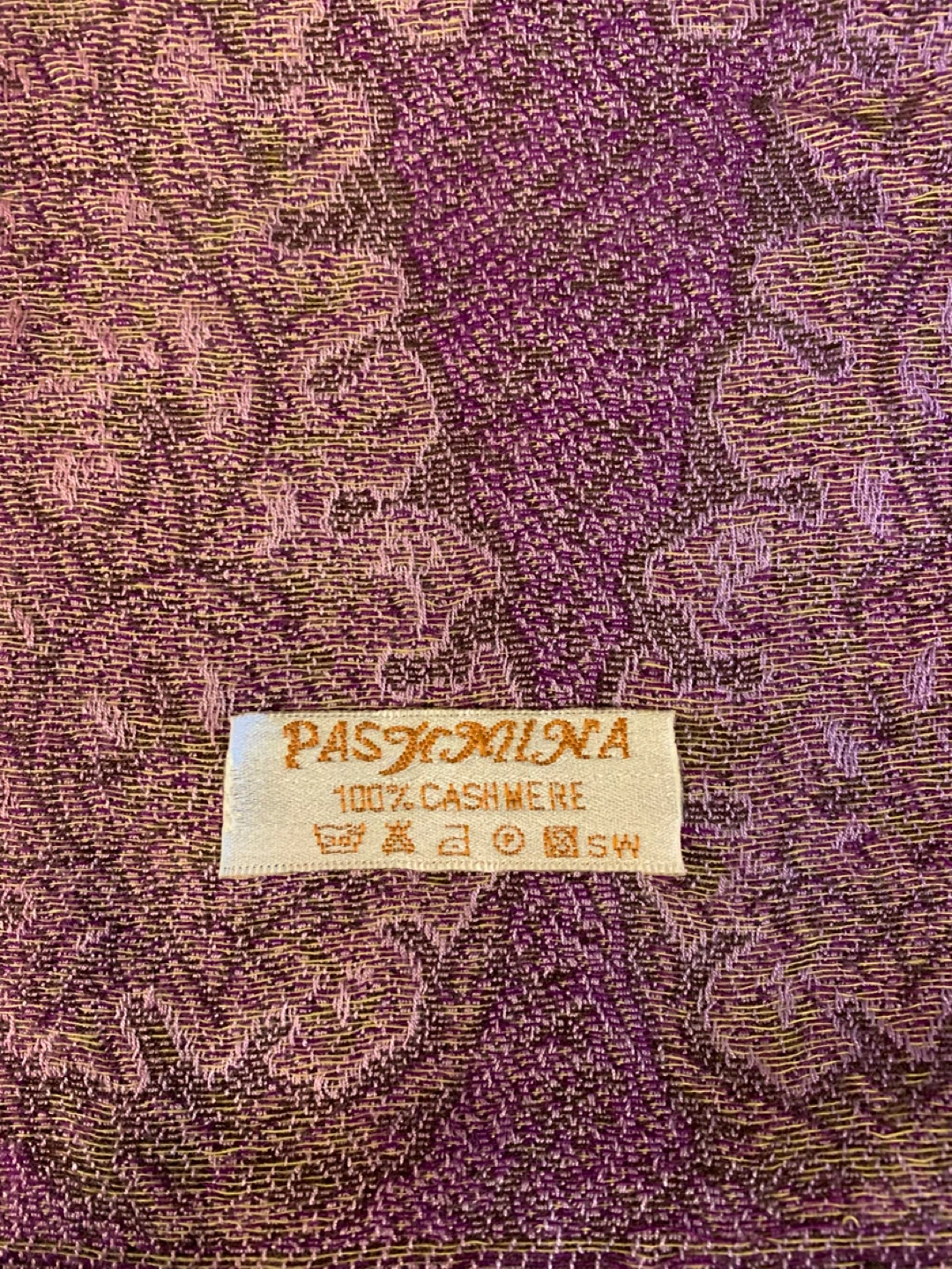 ⚽️ 100% Cashmere Scarf - Rainbow Paisley - photo 3