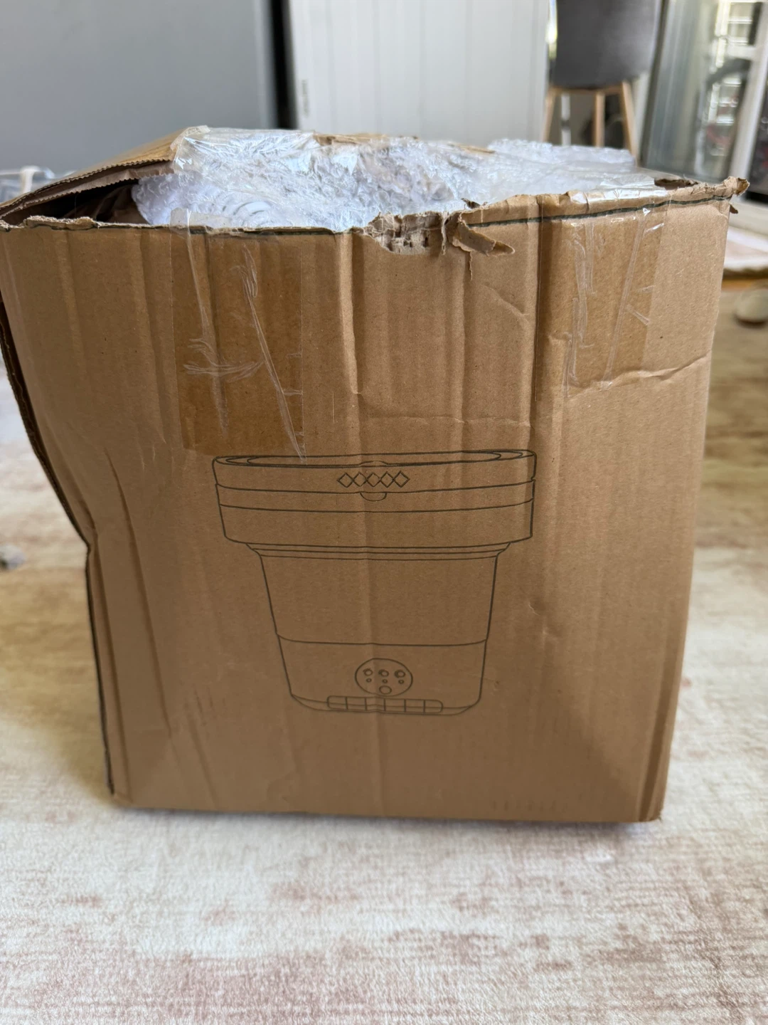 Portable Folding Mini Washing Machine with Fan & Adapter - photo 4