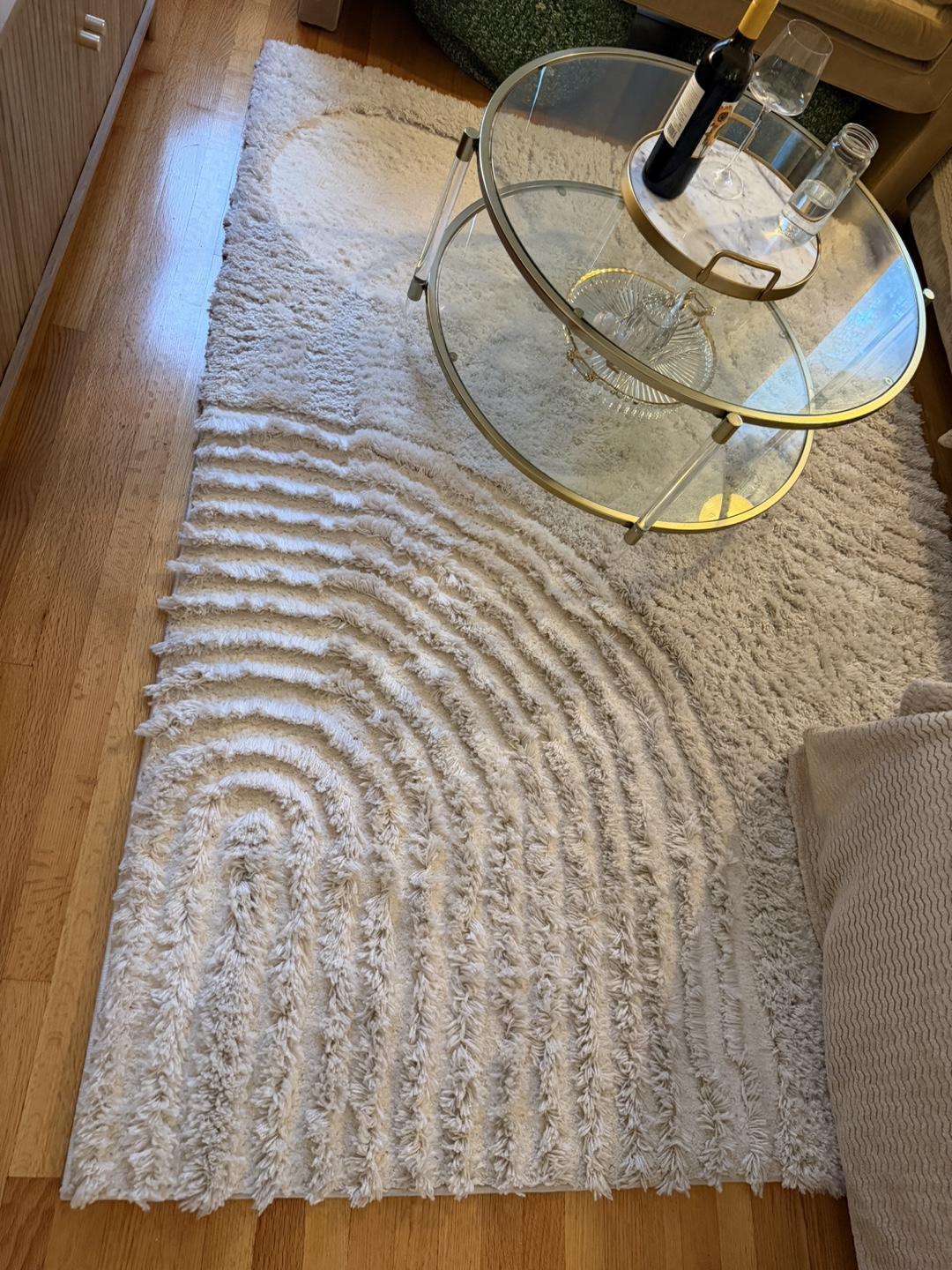 Cream Textured Area Rug - photo 2