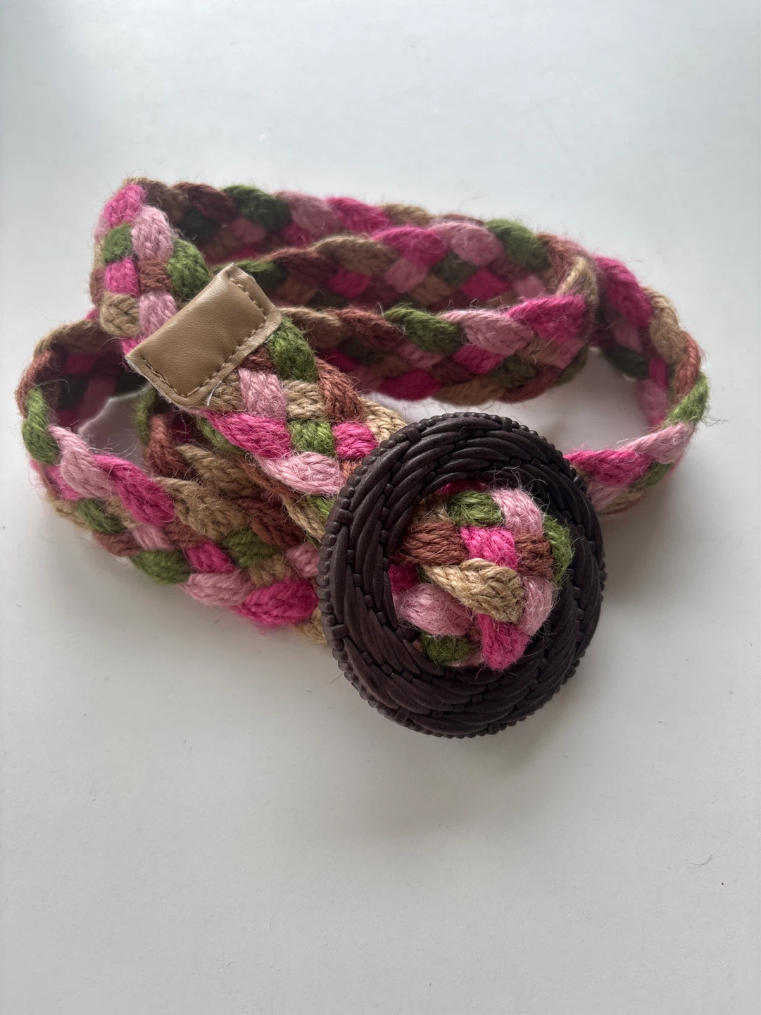 Braided Elastic Belt with Round Buckle
