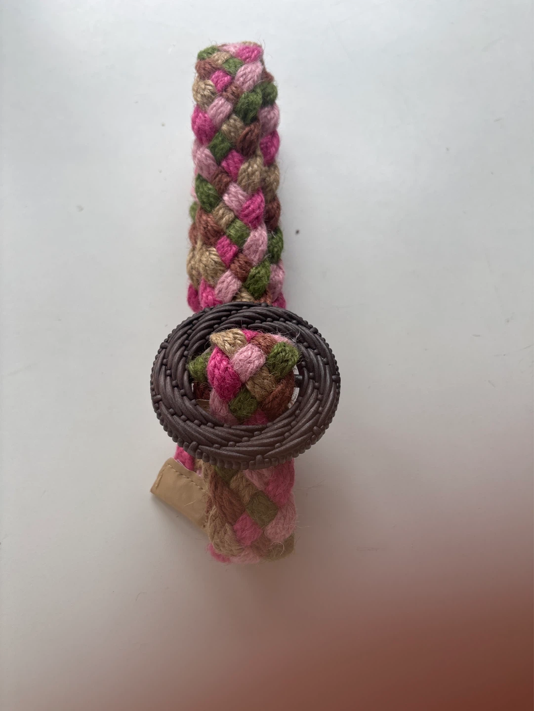 Braided Elastic Belt with Round Buckle - photo 3