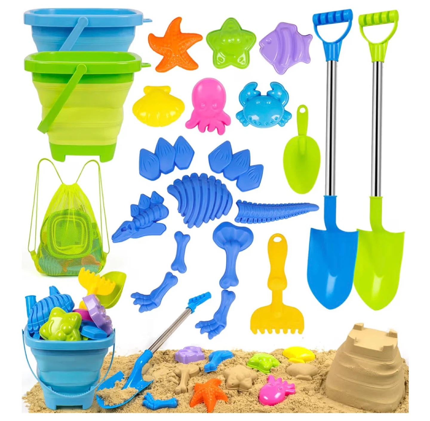 ⚽️ New FUNWEGOT New Box of Beach Toy Sand Set - photo 3