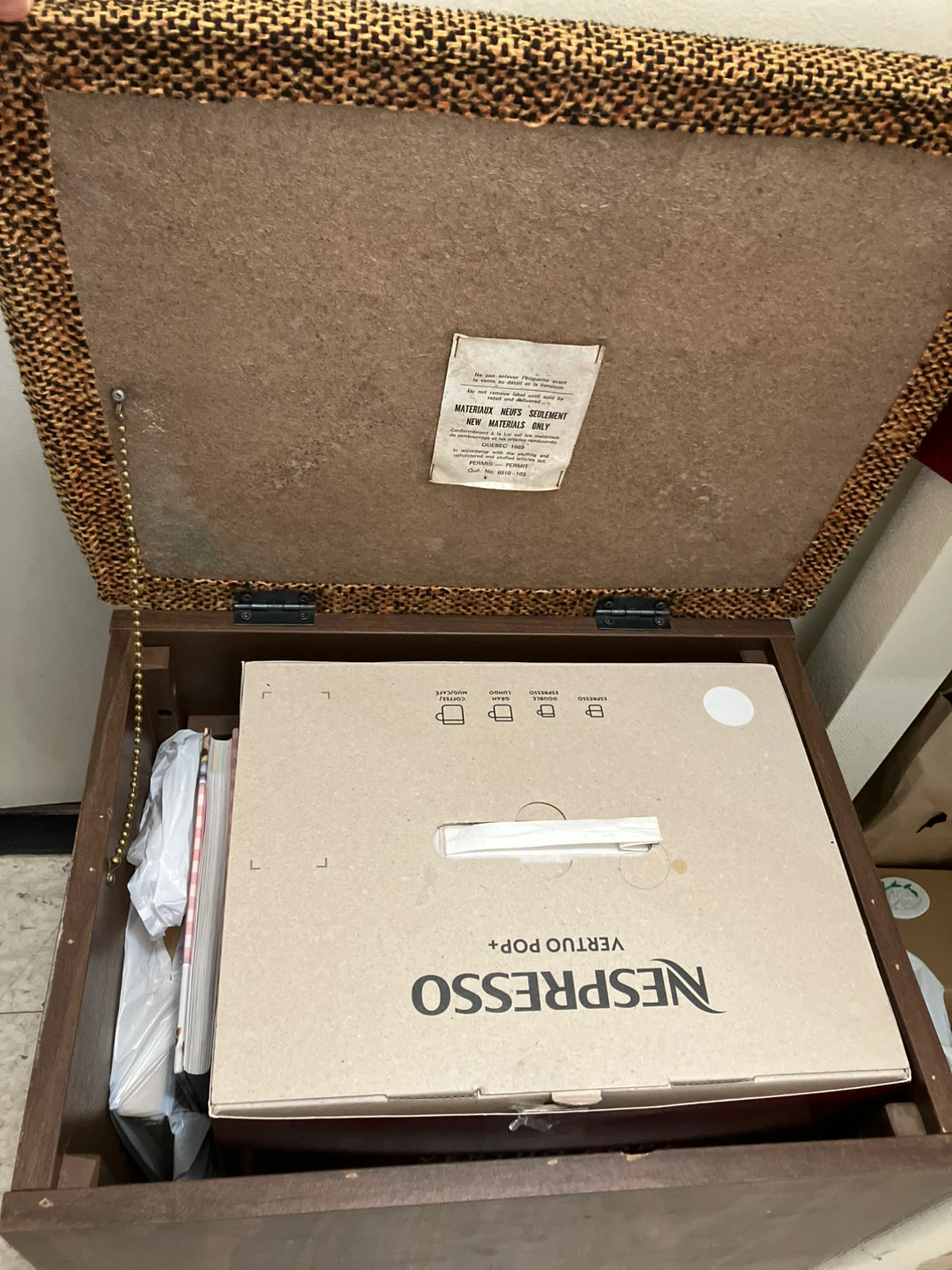 Vintage Storage Ottoman - photo 2