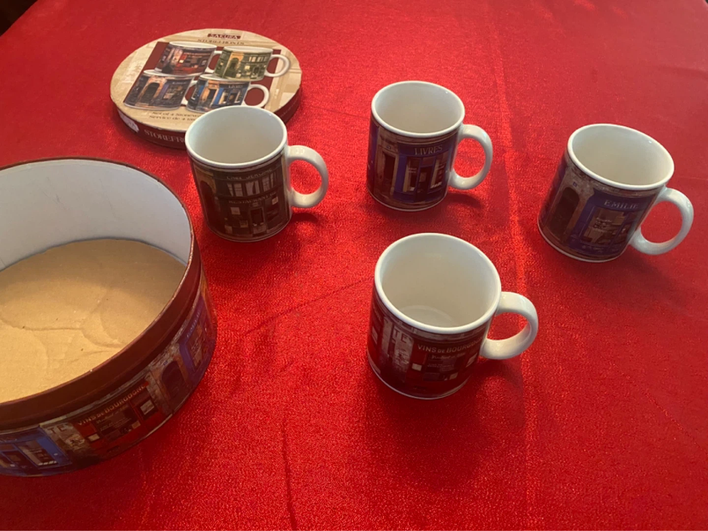 Sakura Stoneware Mugs Set of 4 and set of 4 plates - photo 2