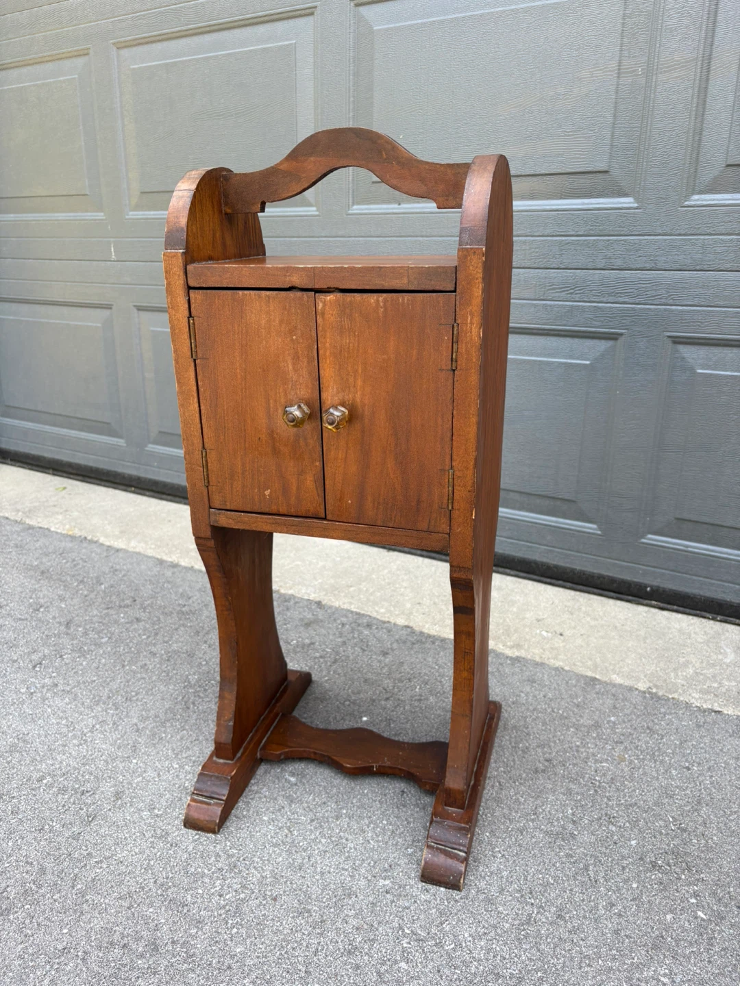 Vintage Wooden Side Table Cabinet