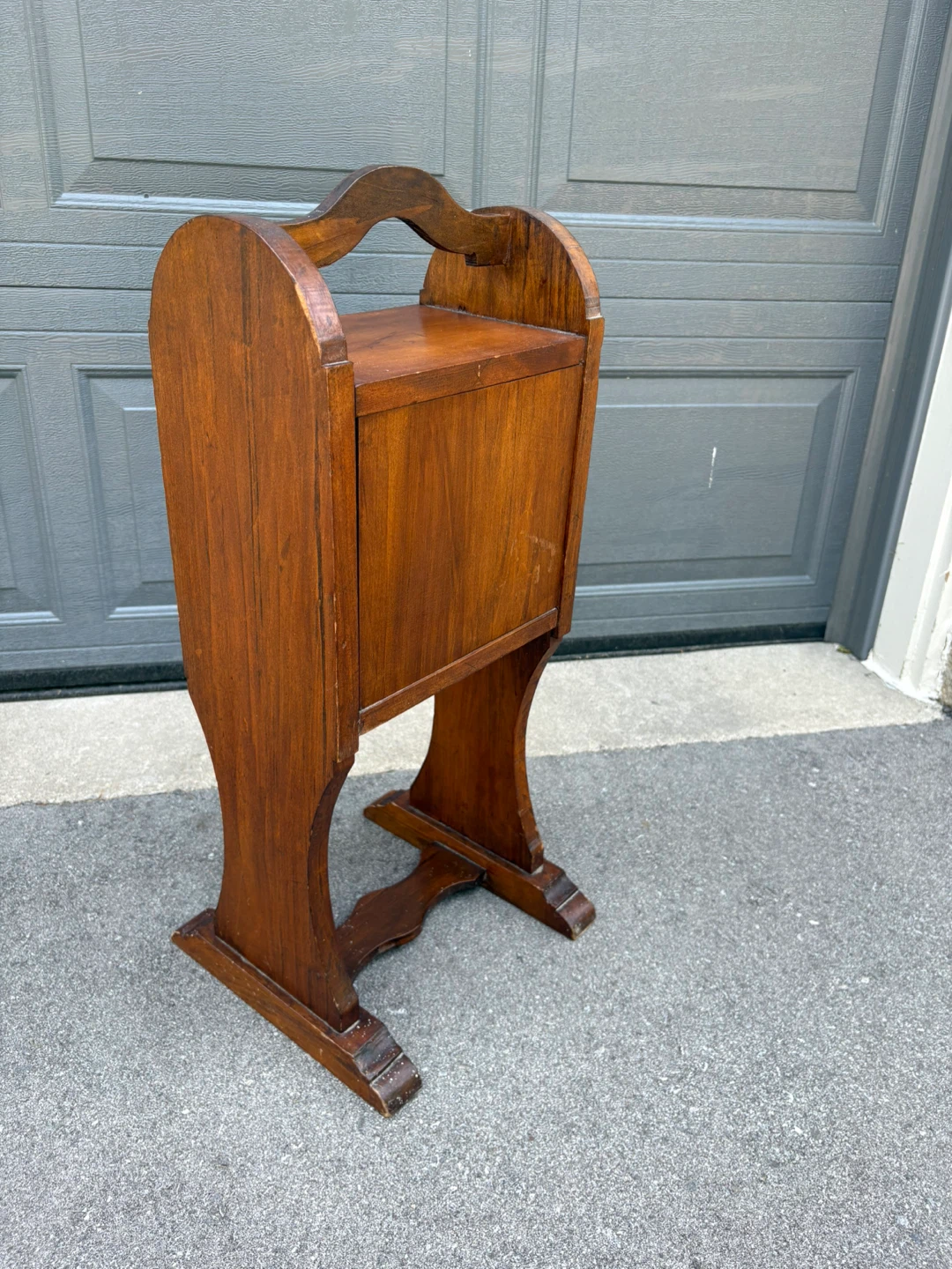 Vintage Wooden Side Table Cabinet - photo 3