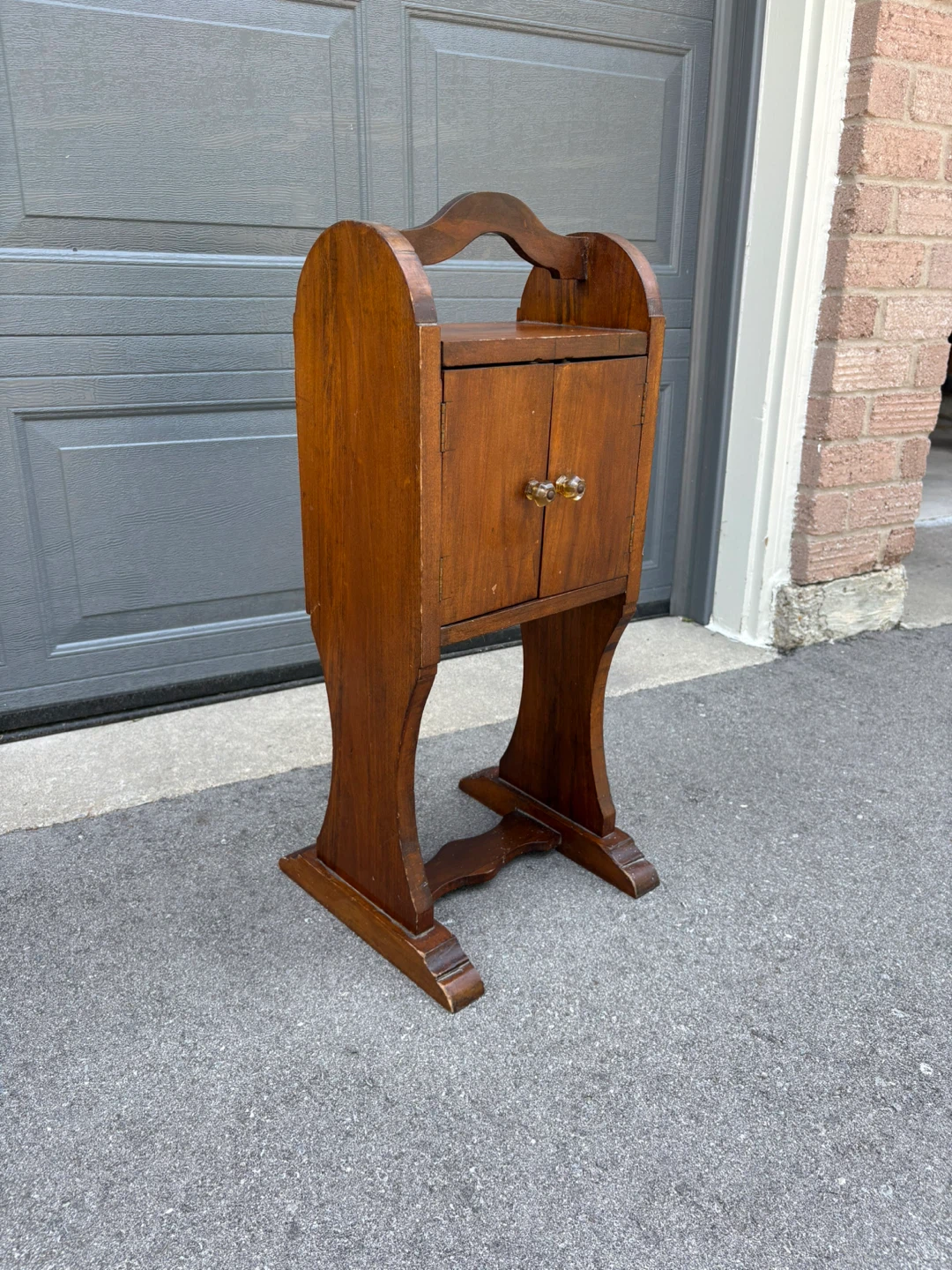 Vintage Wooden Side Table Cabinet - photo 2