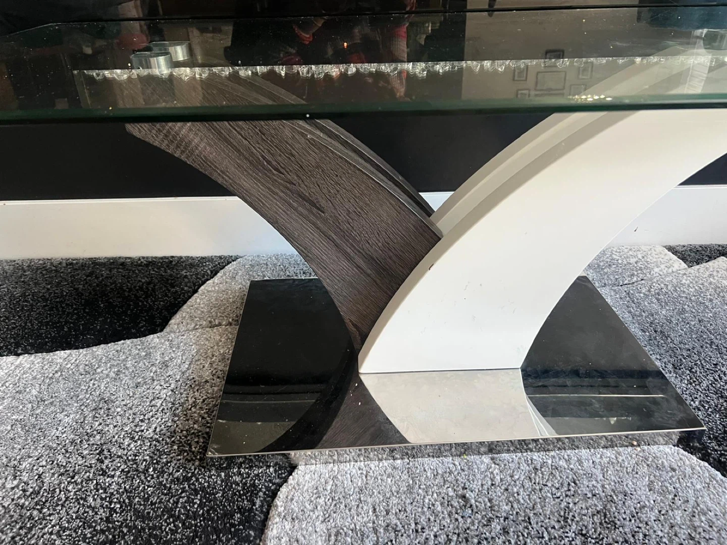 Glass Dining Table with Modern Base & Coffee Table - photo 3