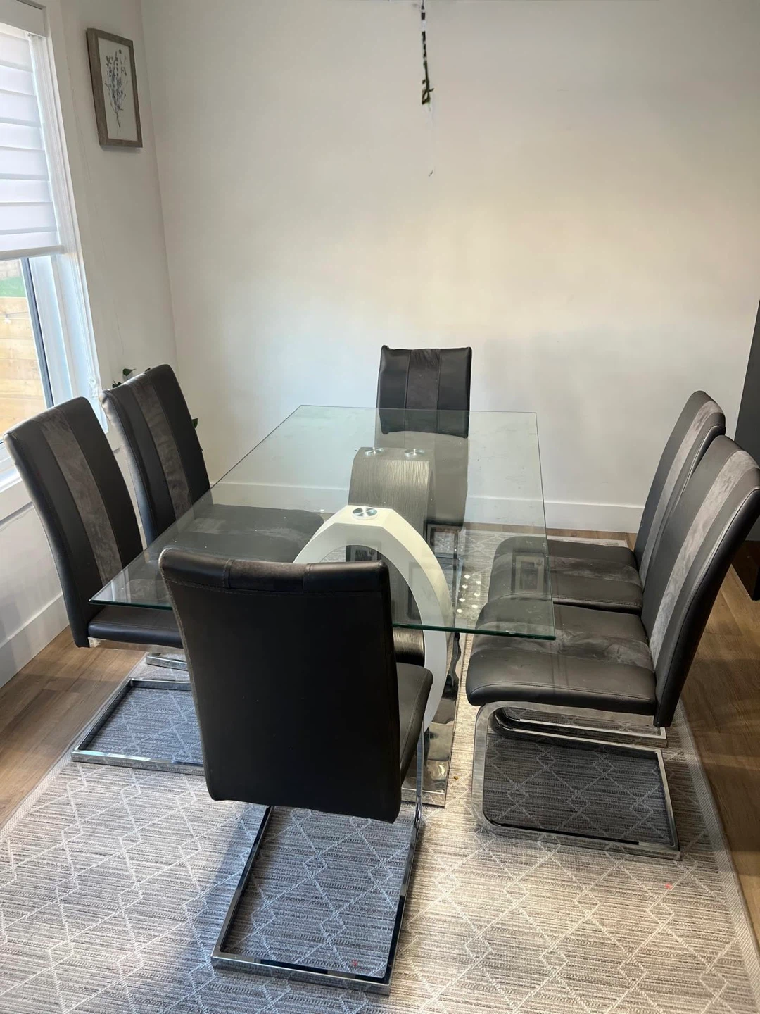 Glass Dining Table with Modern Base & Coffee Table - photo 2