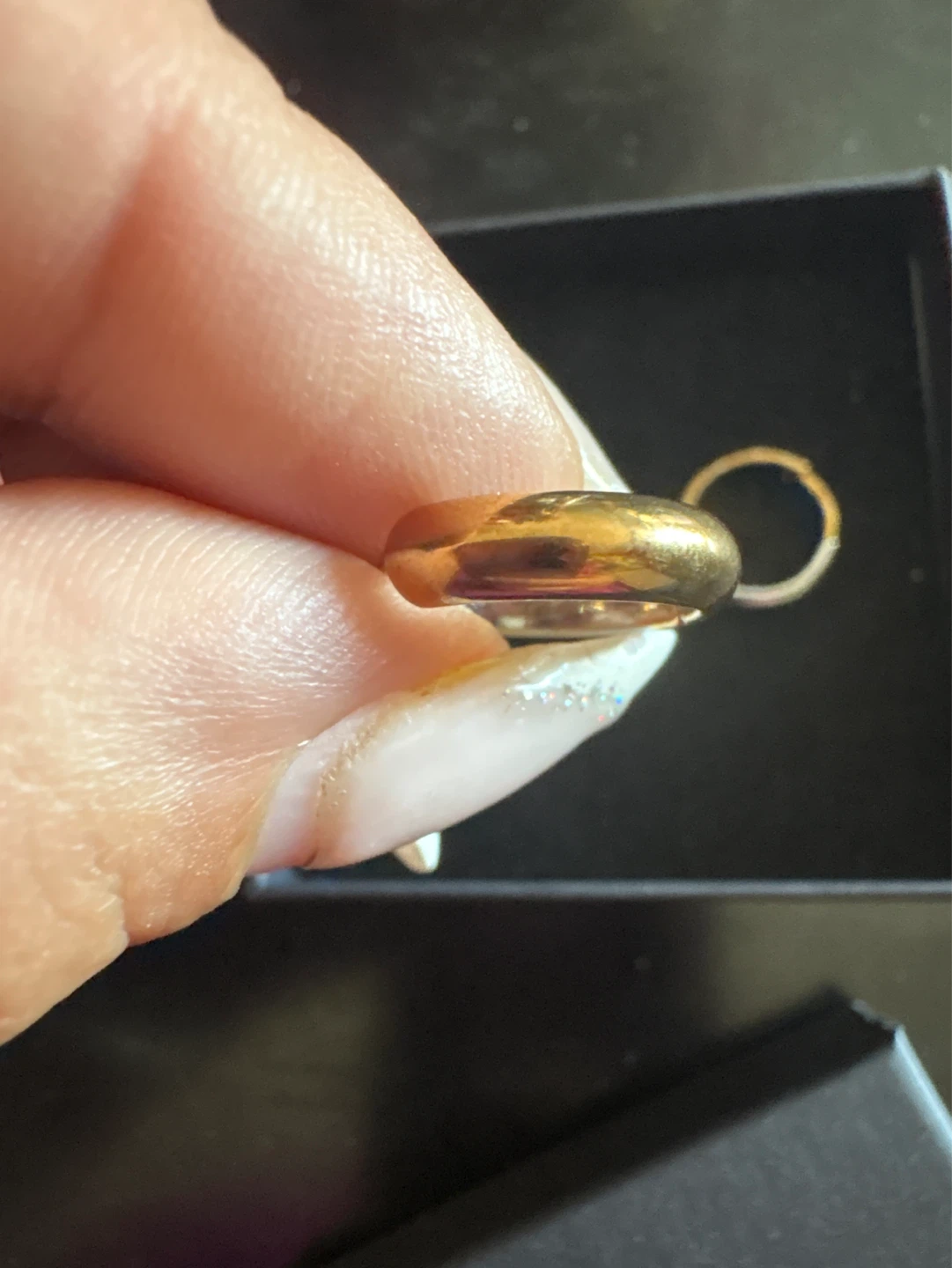 18K Gold SS Two Tone Hoop Earrings ⚽️ - photo 5