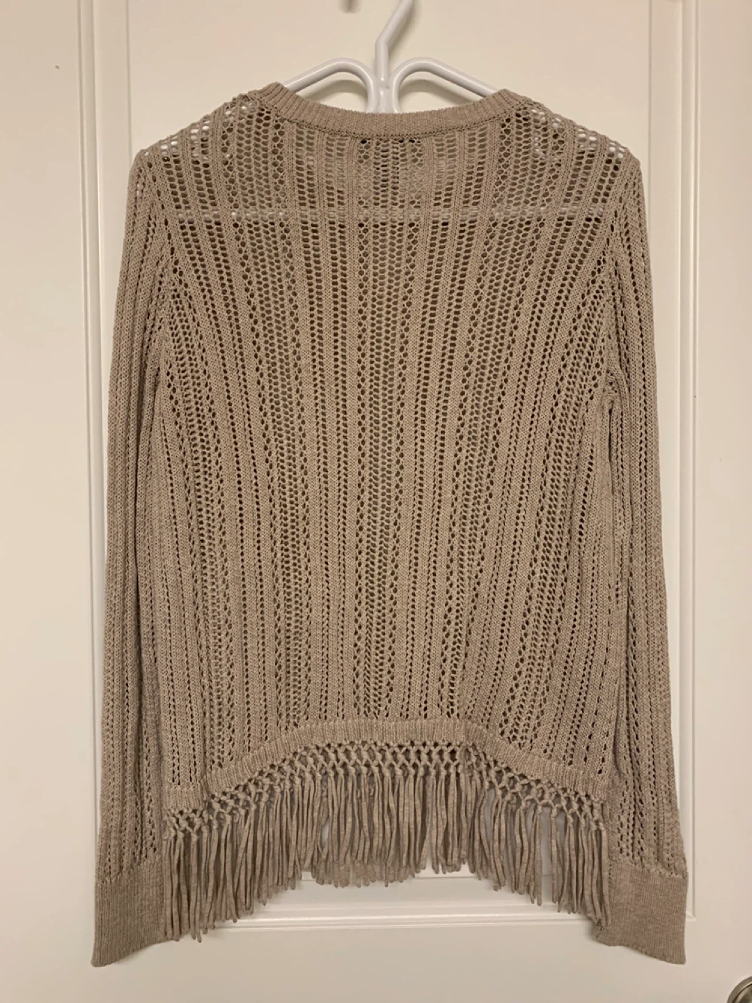 ⚽️ Cotton by Autumn Cashmere Beige Knit Sweater Size S - photo 2