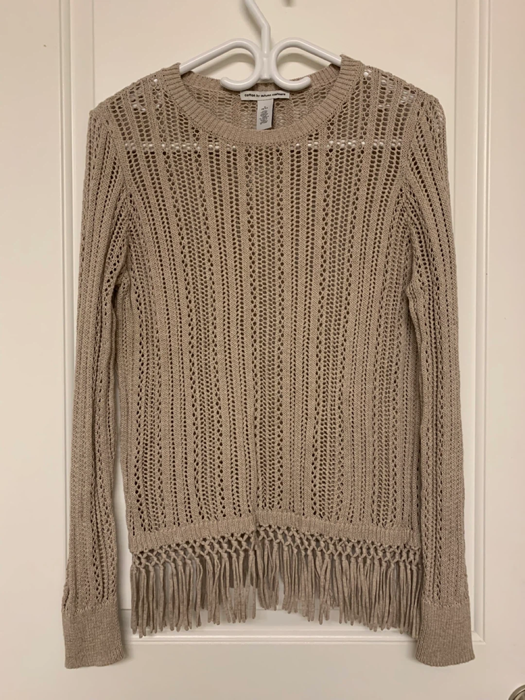 ⚽️ Cotton by Autumn Cashmere Beige Knit Sweater Size S
