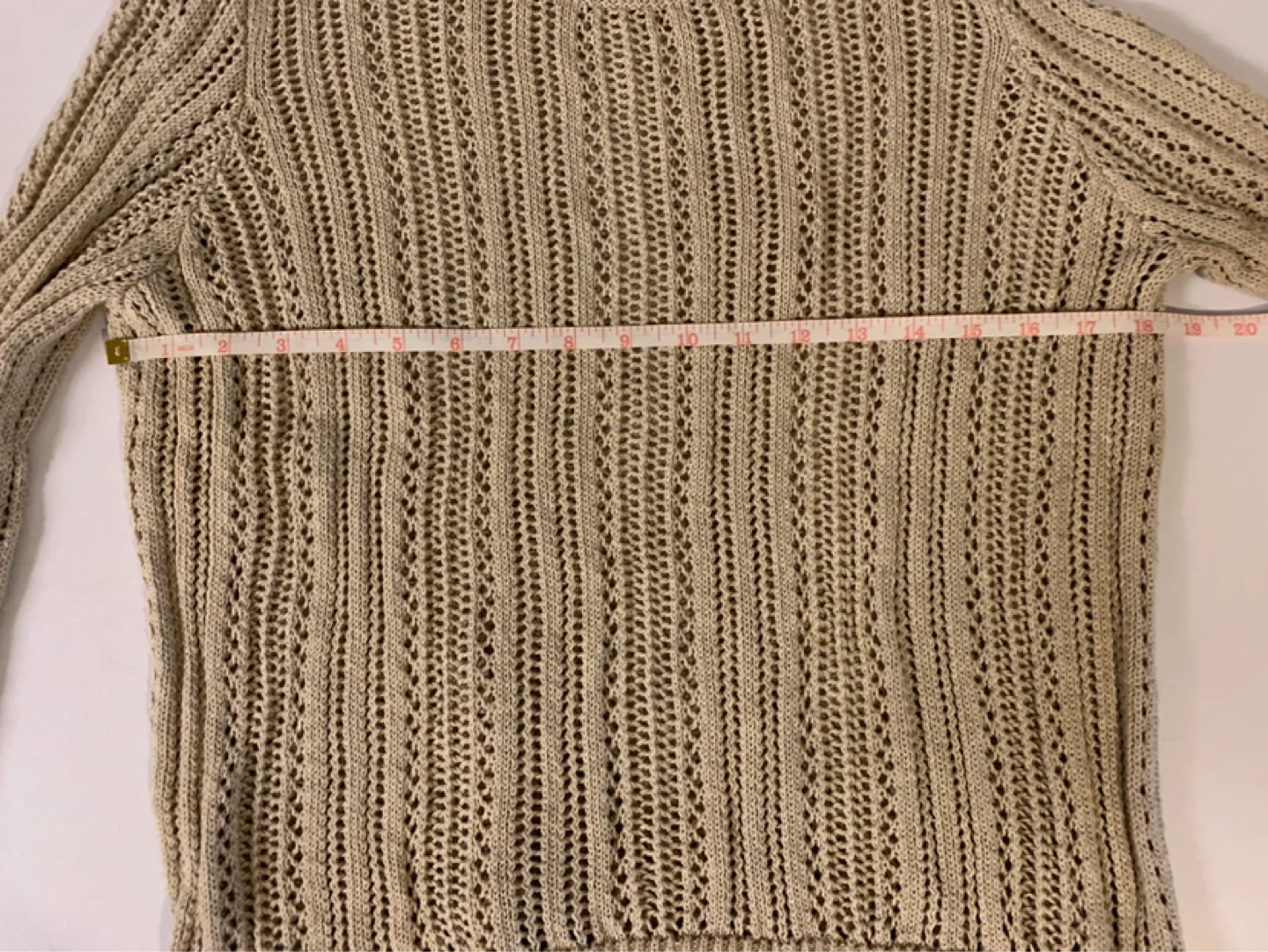 ⚽️ Cotton by Autumn Cashmere Beige Knit Sweater Size S - photo 4