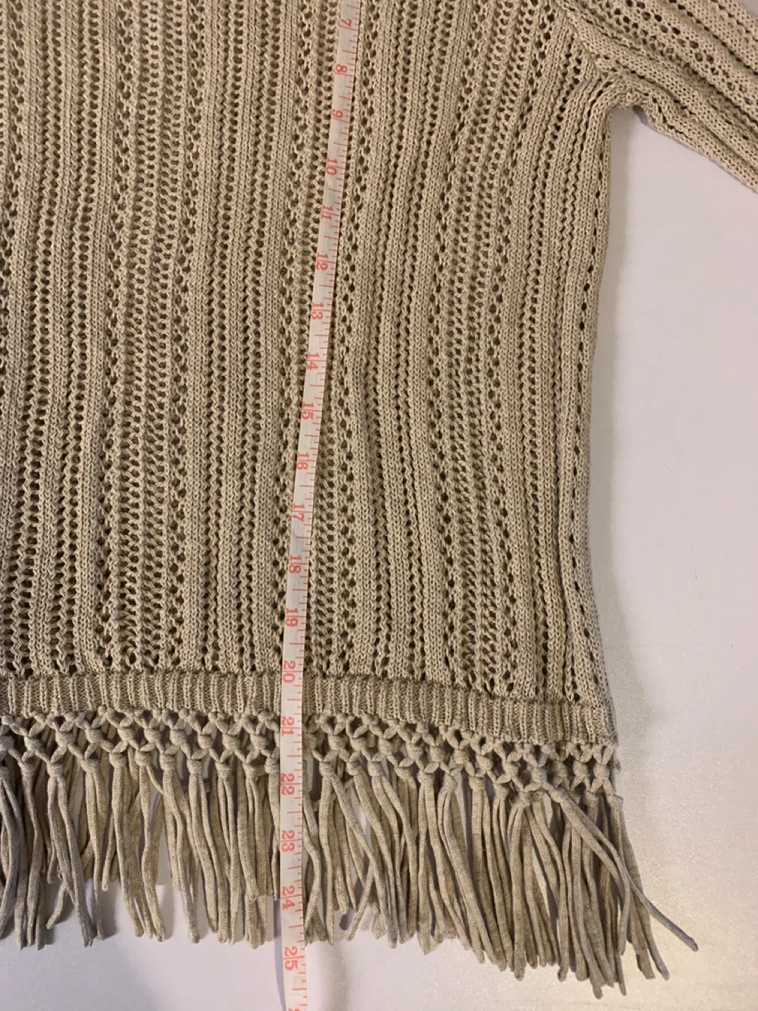 ⚽️ Cotton by Autumn Cashmere Beige Knit Sweater Size S - photo 5