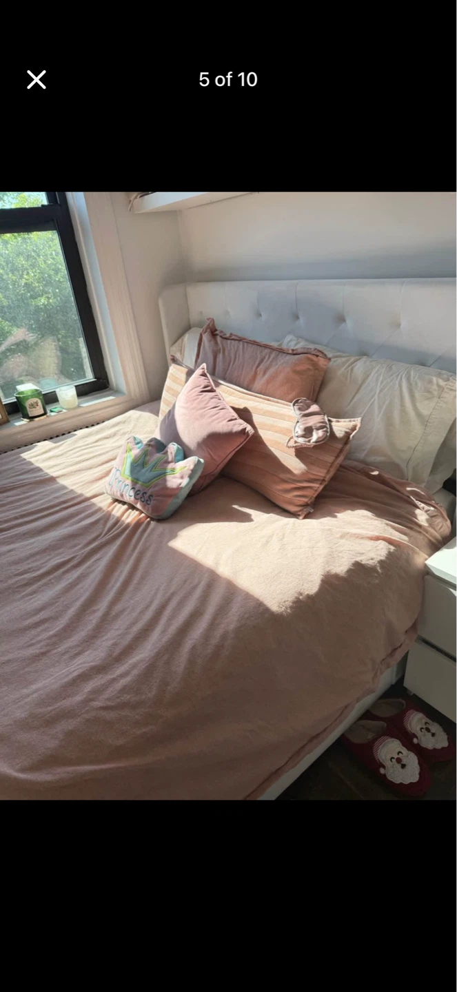 Bed frame + mattress (year used, queen size) - photo 5