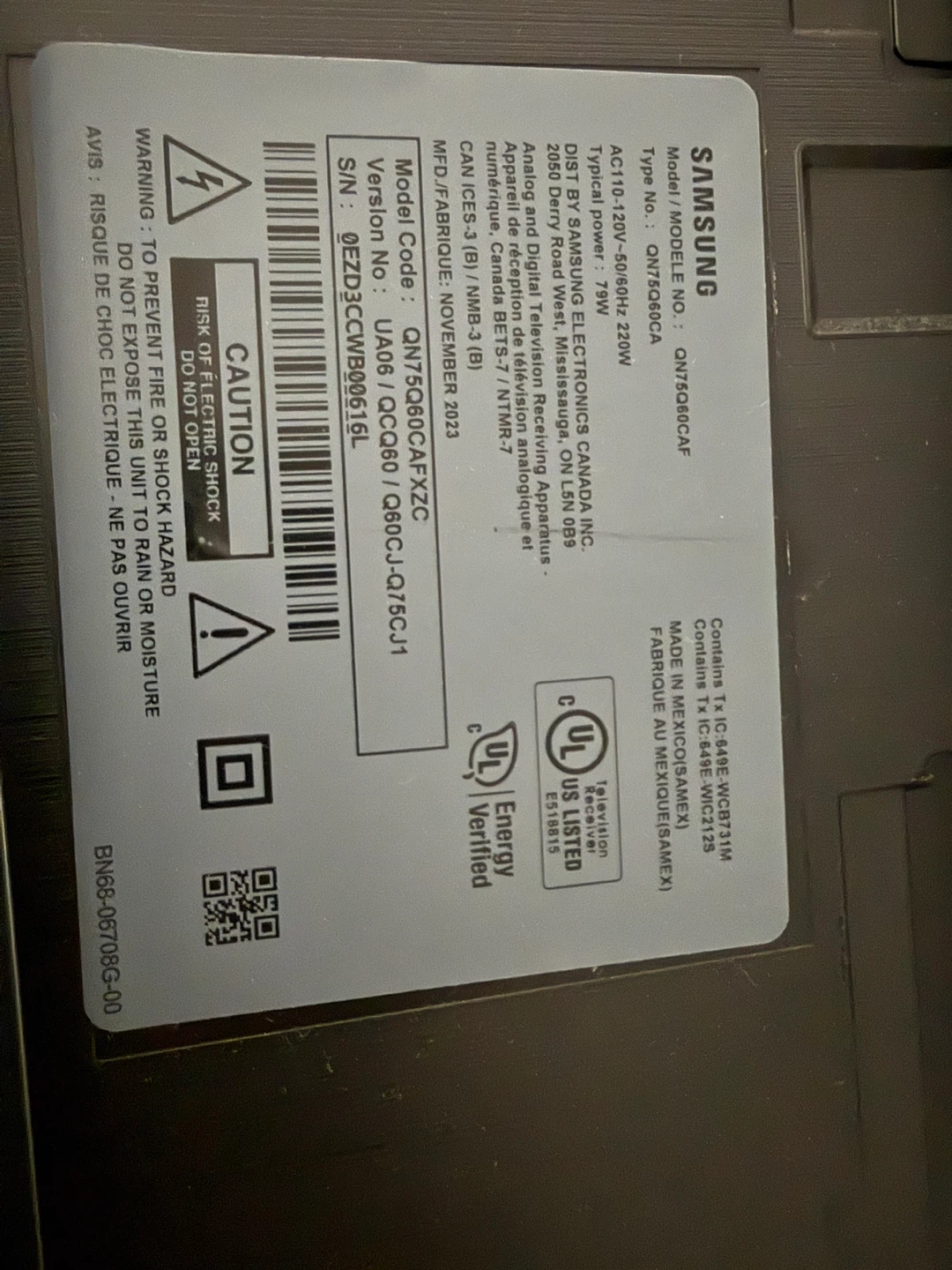 Samsung QN75Q60CA QLED 4K Smart TV - photo 2