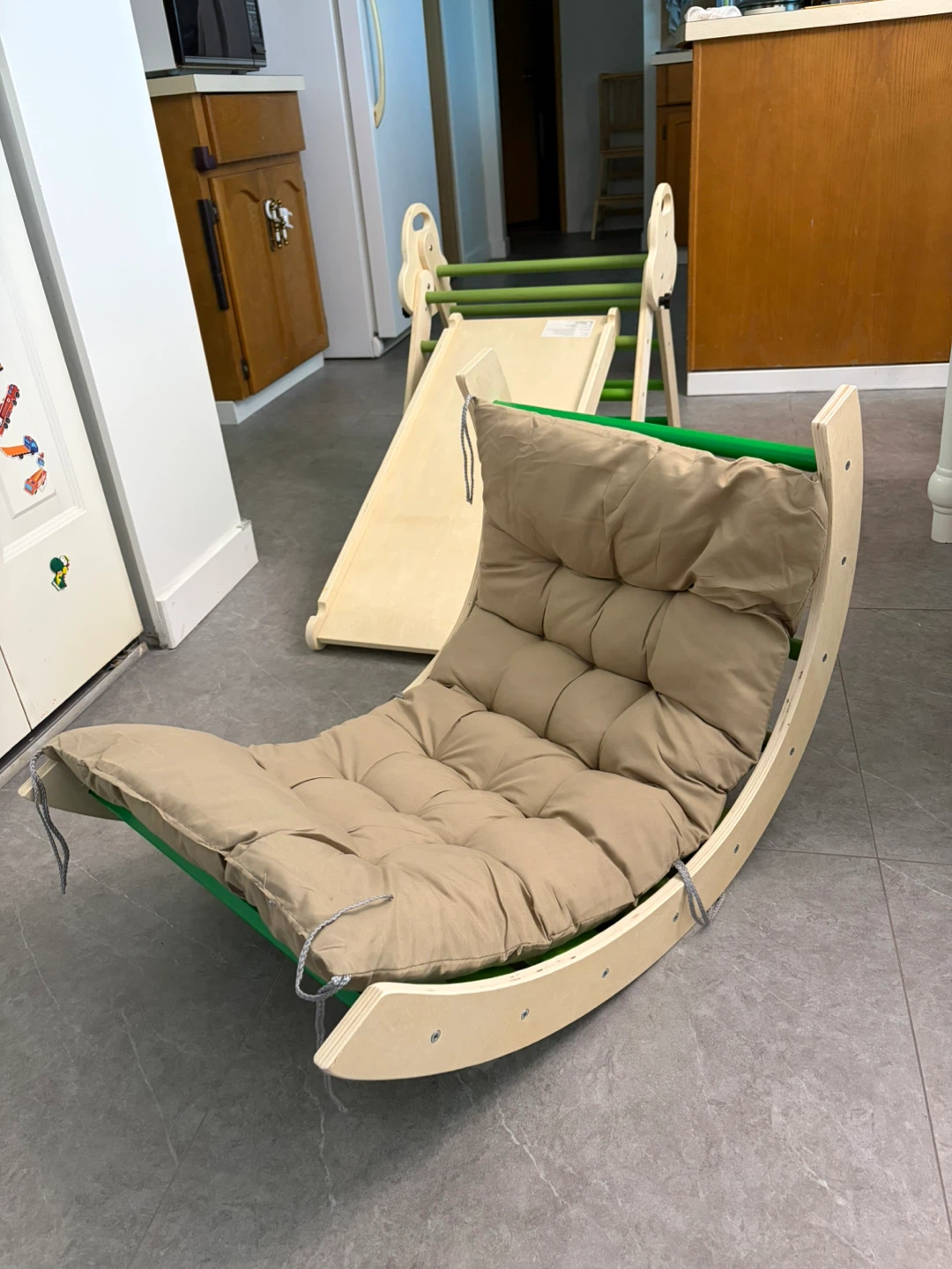 Wooden Pikler Triangle with Slide and Rocker - photo 3