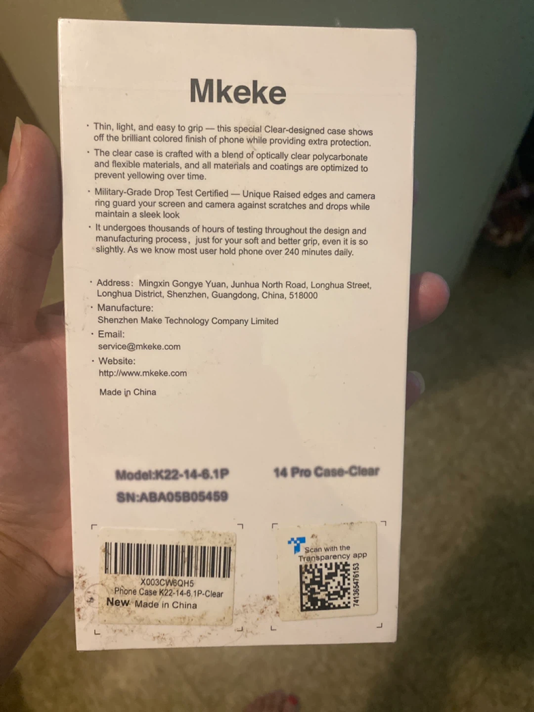 Mkeke Clear Case for 14 Pro Case - photo 2