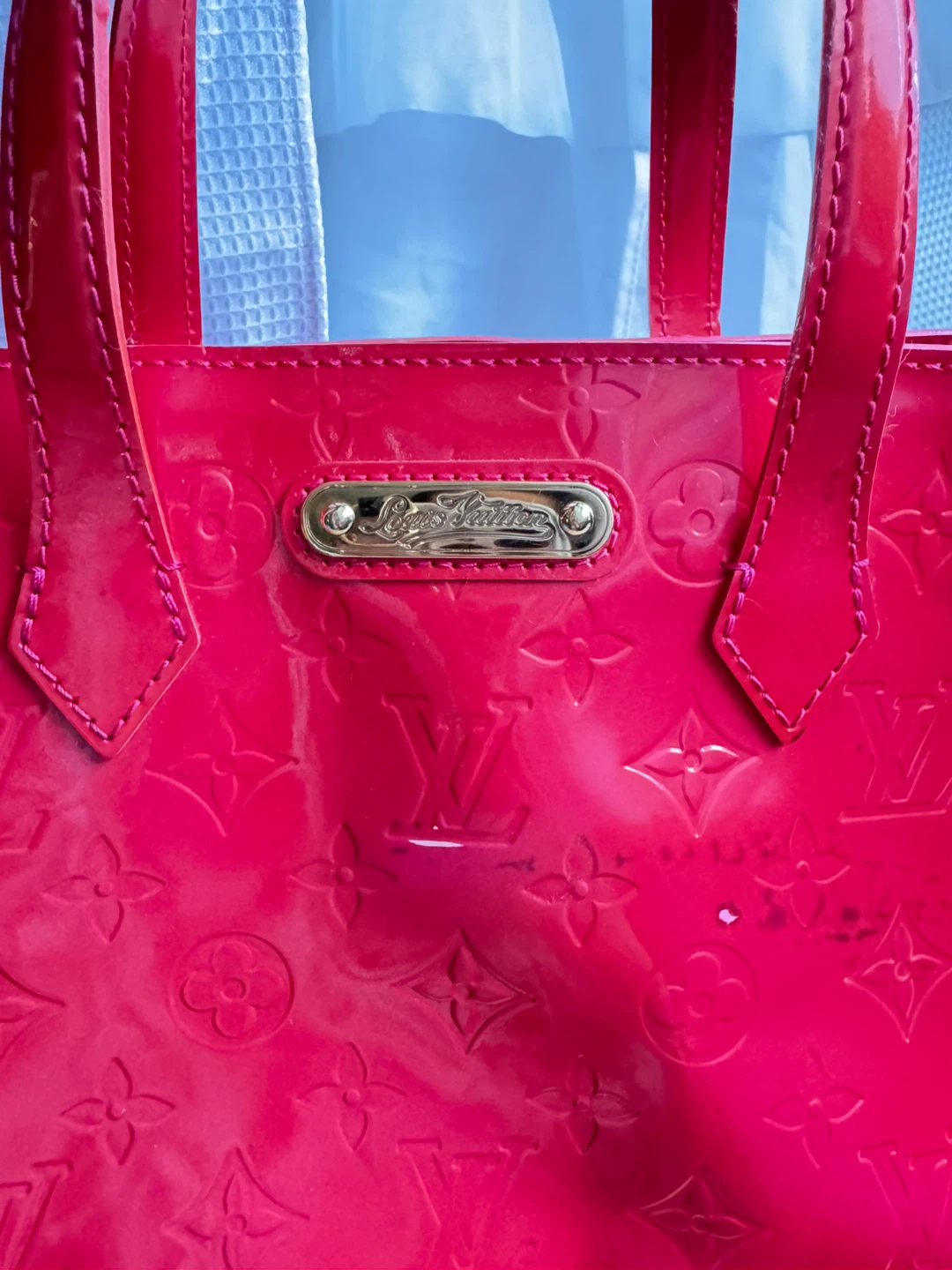⚽️ Louis Vuitton Vernis Alma BB Handbag Red - photo 4