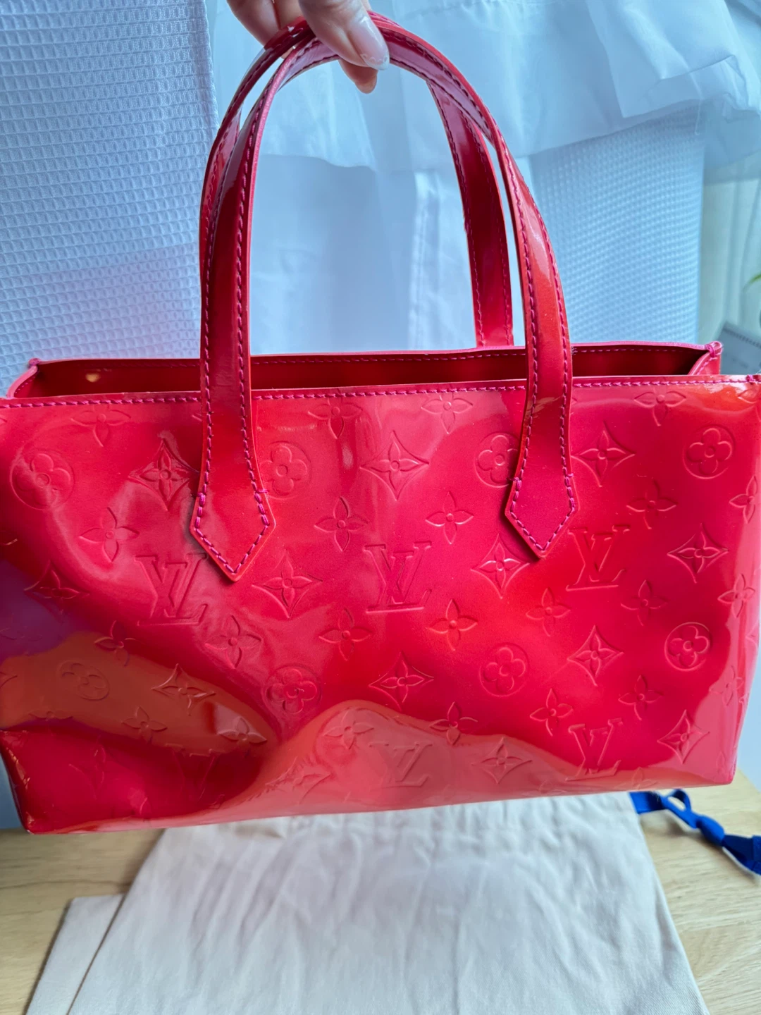 ⚽️ Louis Vuitton Vernis Alma BB Handbag Red - photo 2