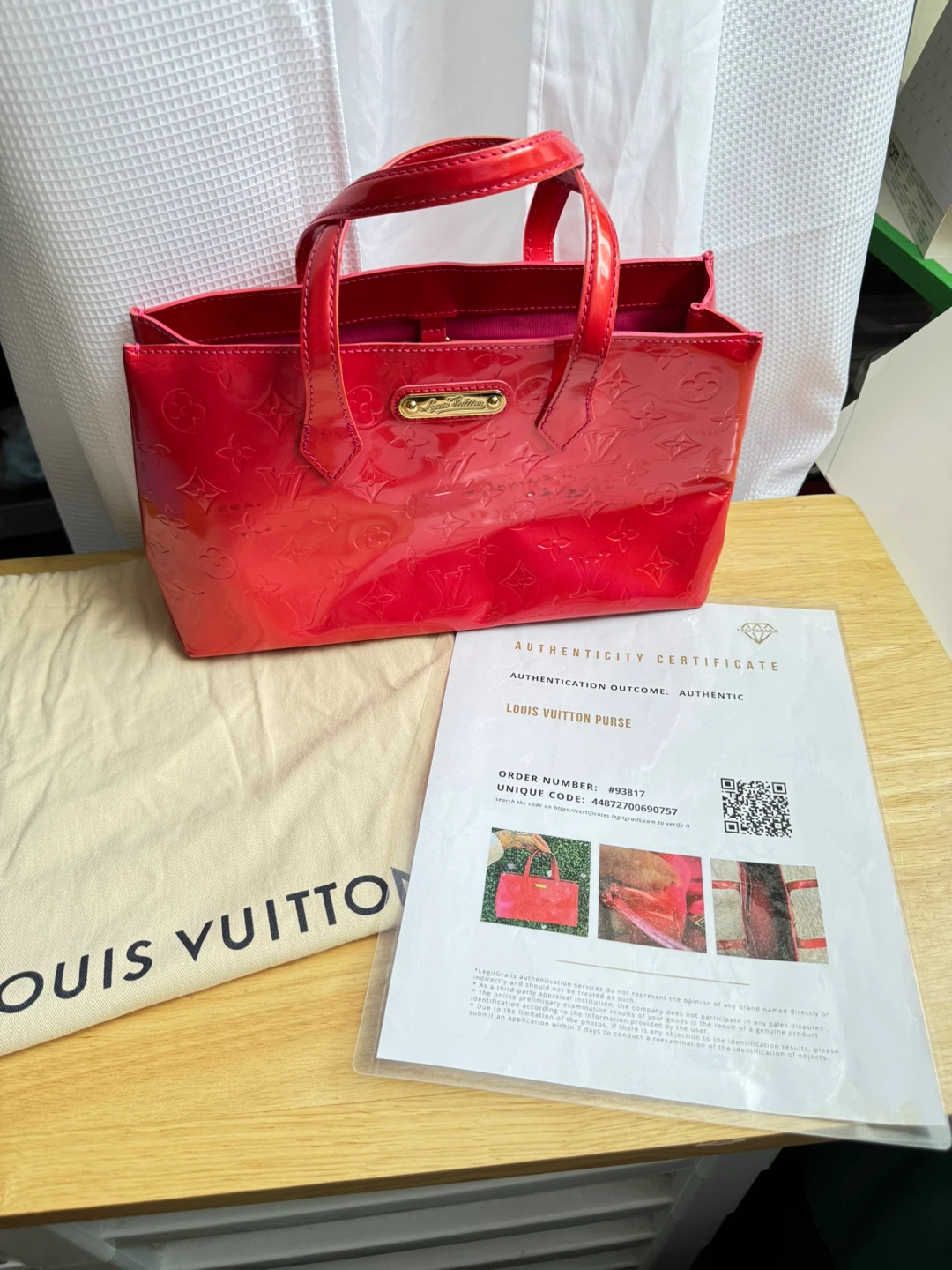 ⚽️ Louis Vuitton Vernis Alma BB Handbag Red