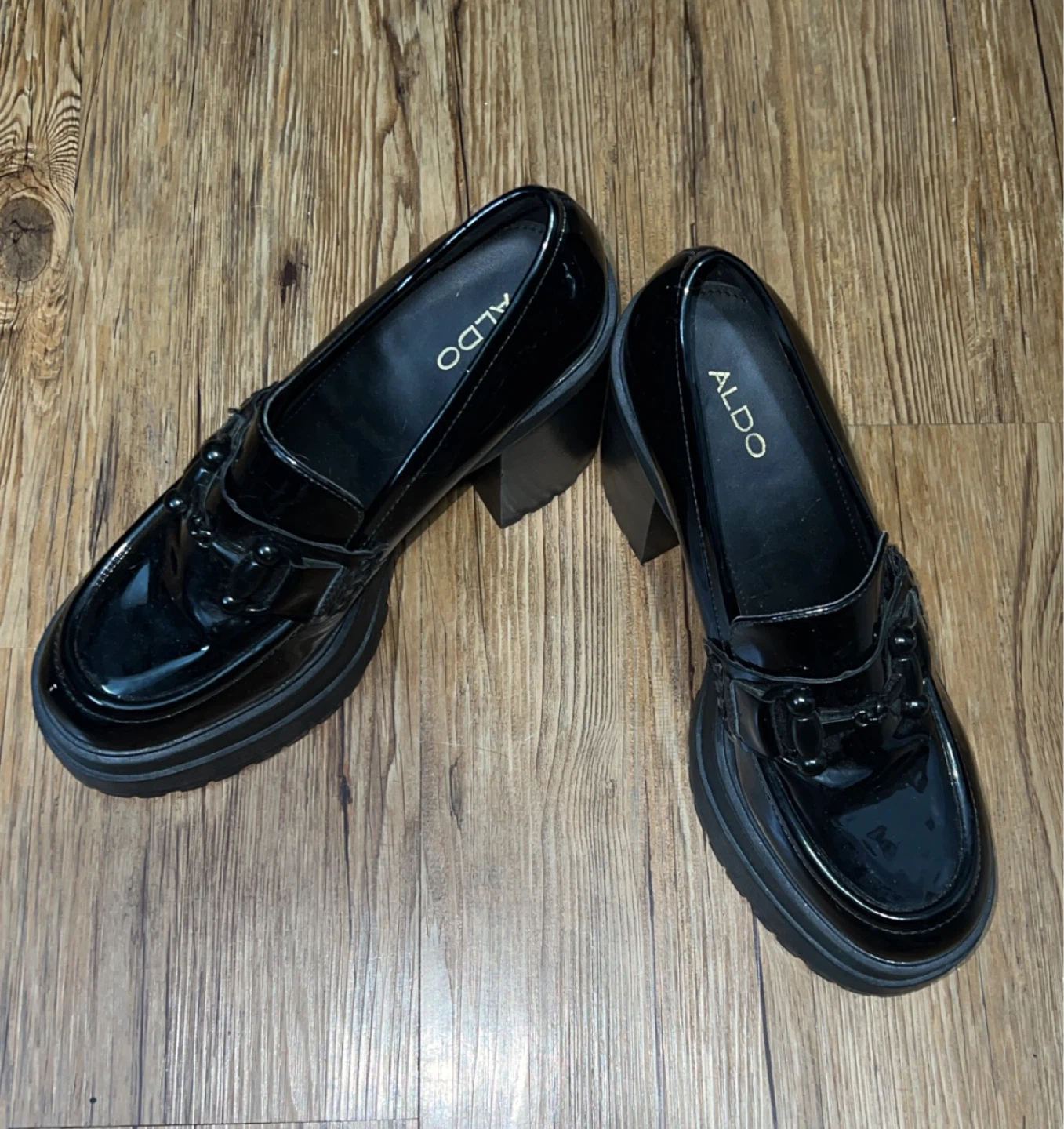 ALDO Black Patent Platform Loafers - photo 2