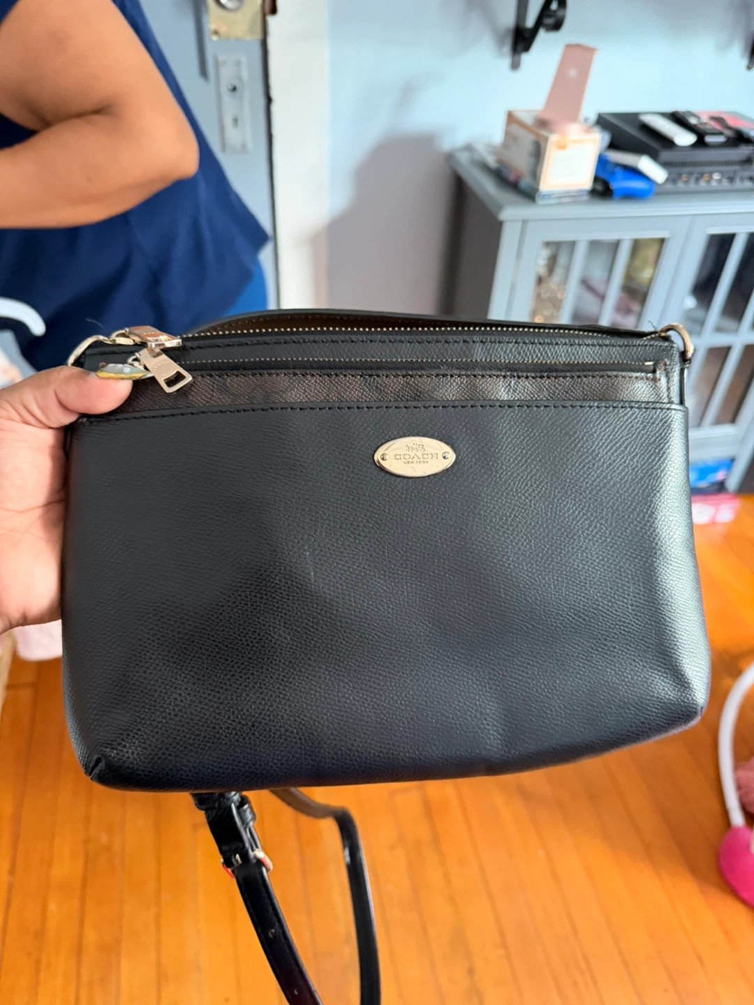 Coach Black Leather Crossbody Bag