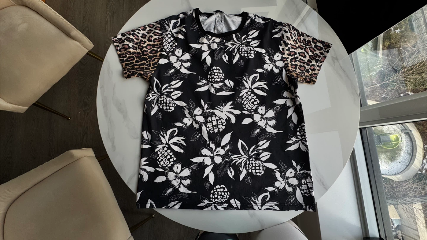 Authentic Saint Laurent Paris Floral Print T-Shirt