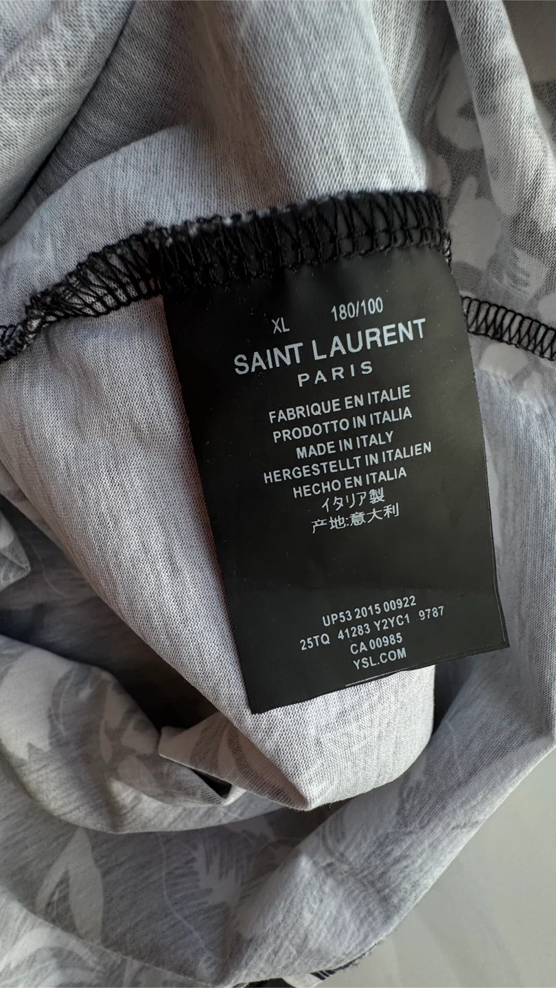 Authentic Saint Laurent Paris Floral Print T-Shirt - photo 2