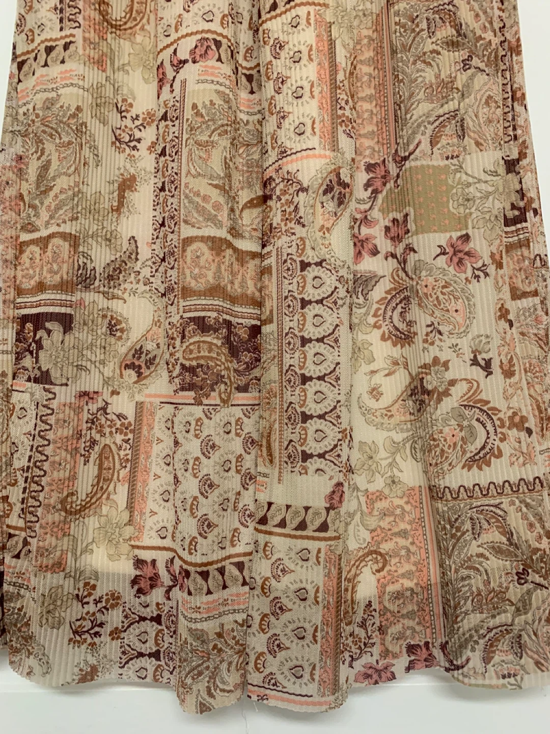 ⚽️ Max Paisley Print Pleated Maxi Skirt Size S - photo 3
