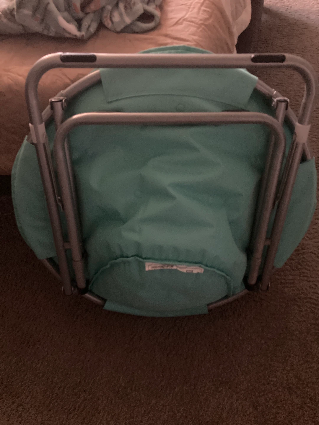Teal Faux Fur Saucer Chair - photo 2