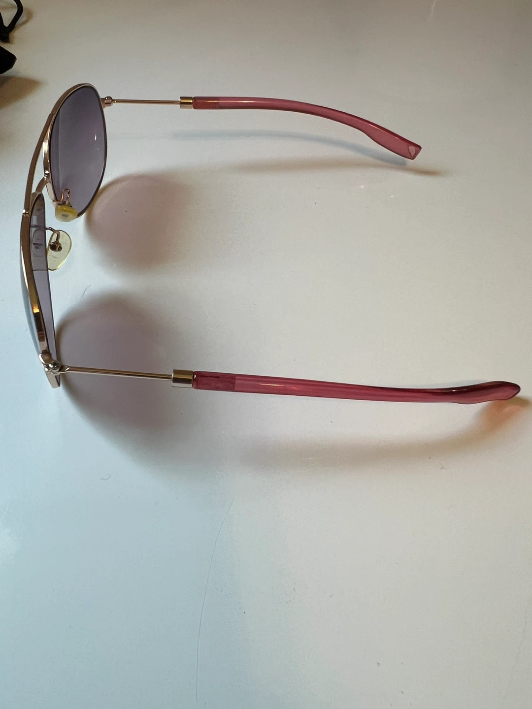 ⚽ Aviator Sunglasses - Gold Frame with Pink Temples - photo 2