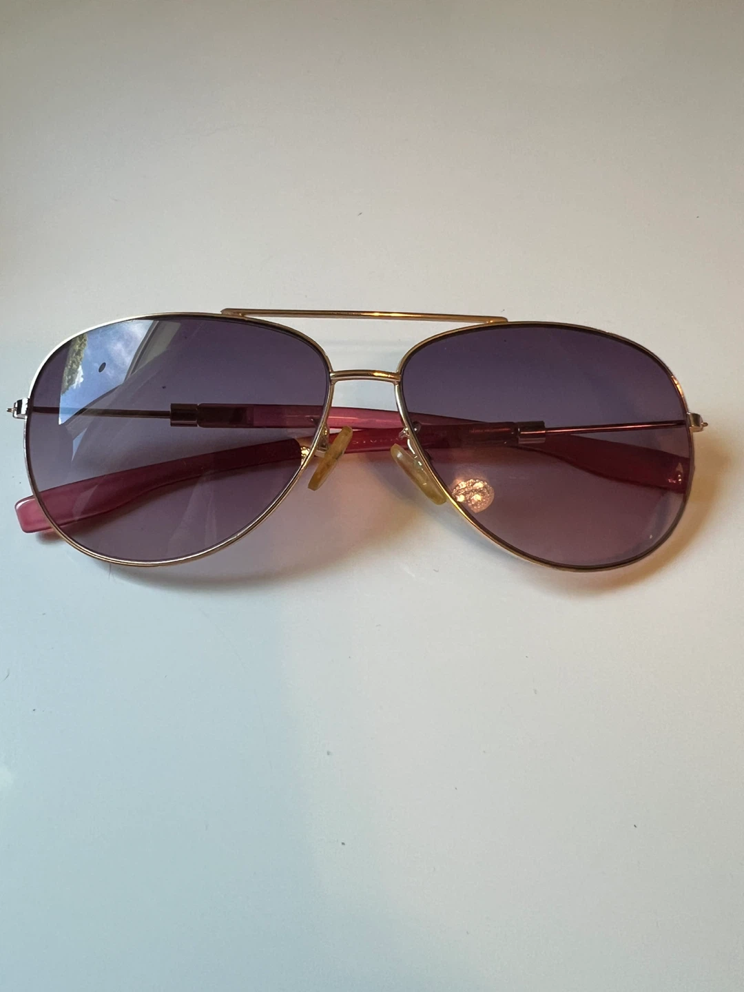 ⚽ Aviator Sunglasses - Gold Frame with Pink Temples