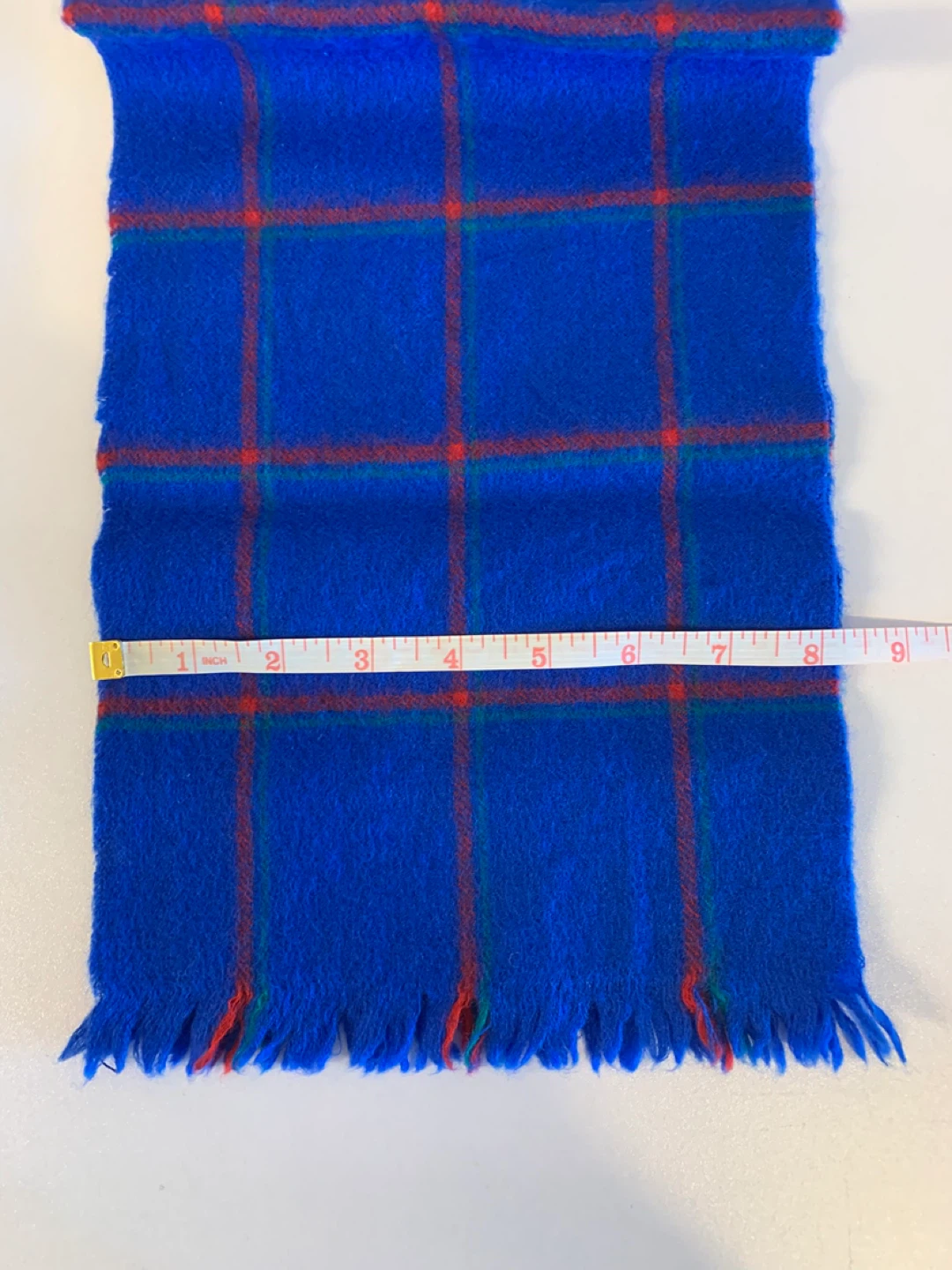 ⚽️ Vintage Blue Plaid Wool Scarf - photo 4