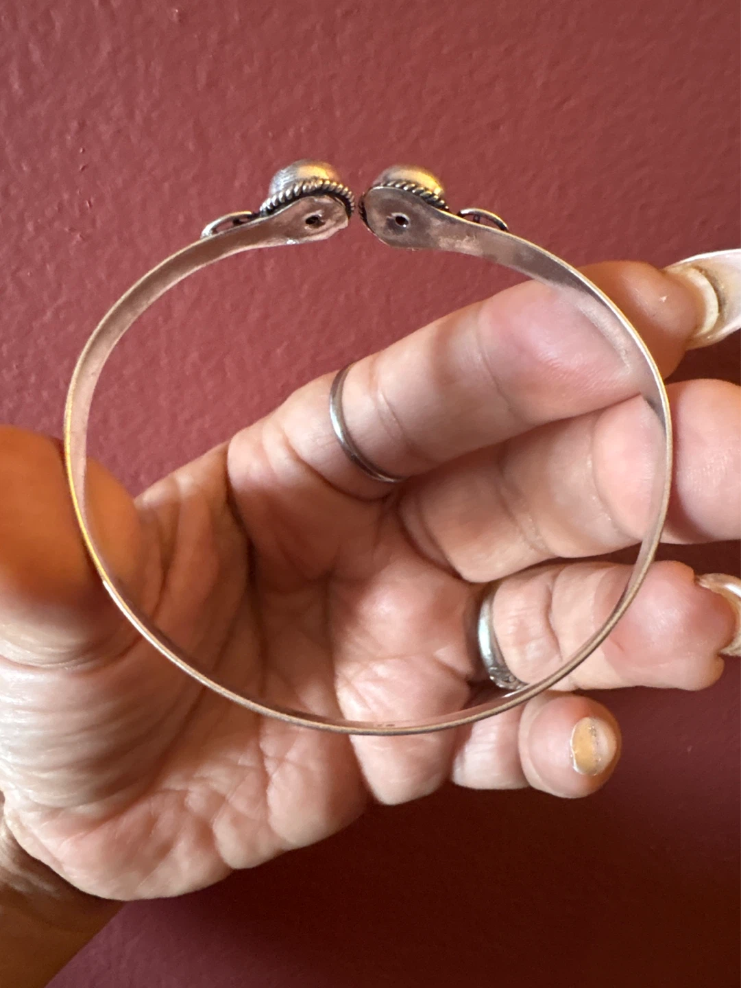 New 925 Sterling Silver Genuine Turquoise Cuff Bracelet ⚽️ - photo 2