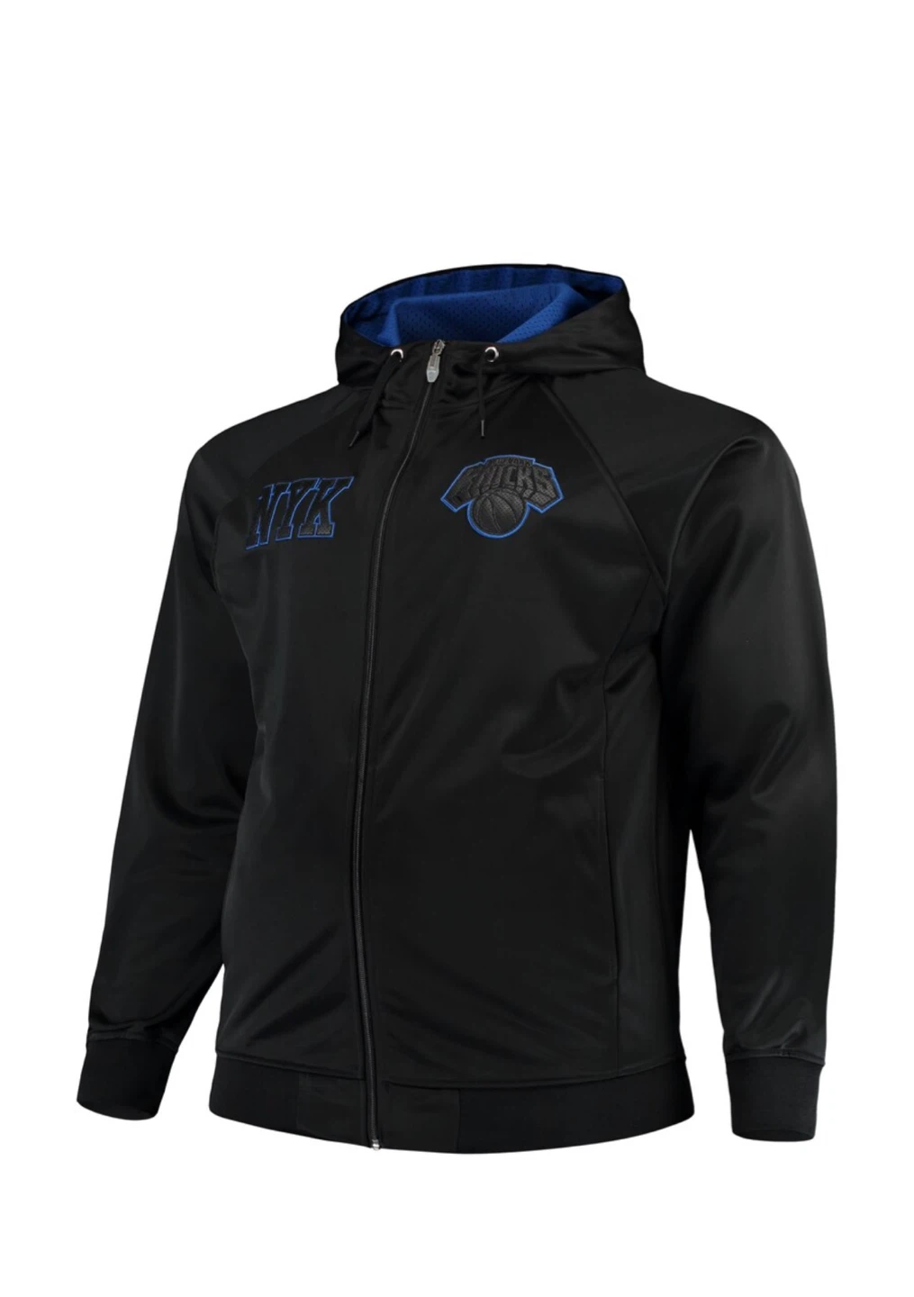 Knicks (new)Majestic Big & Tall zip Hoodie - Black/Royal - photo 2