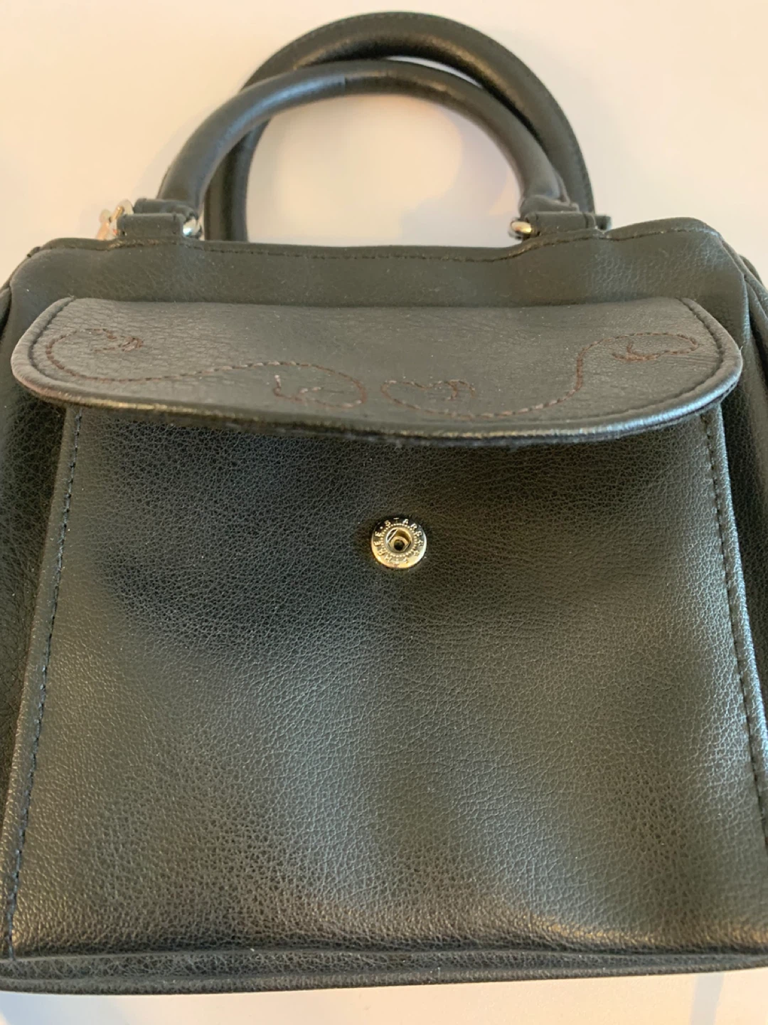 ⚽️ Black Faux Leather Handbag - photo 3