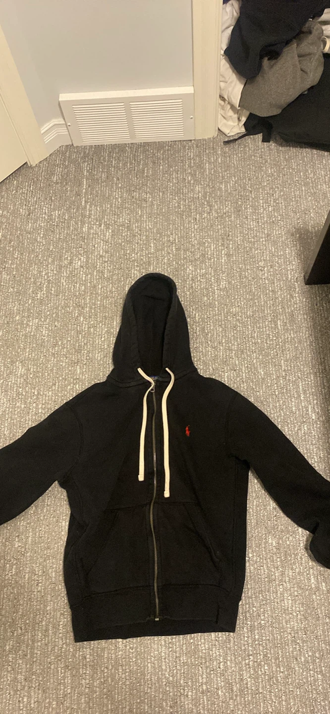 Black Polo Ralph Lauren Zip-Up Hoodie